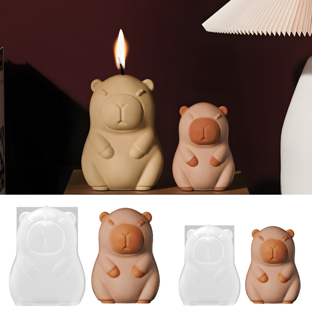 Candle Making Course - Forma Silikonowa Świeca Zapachowa Kapibara Stojąca