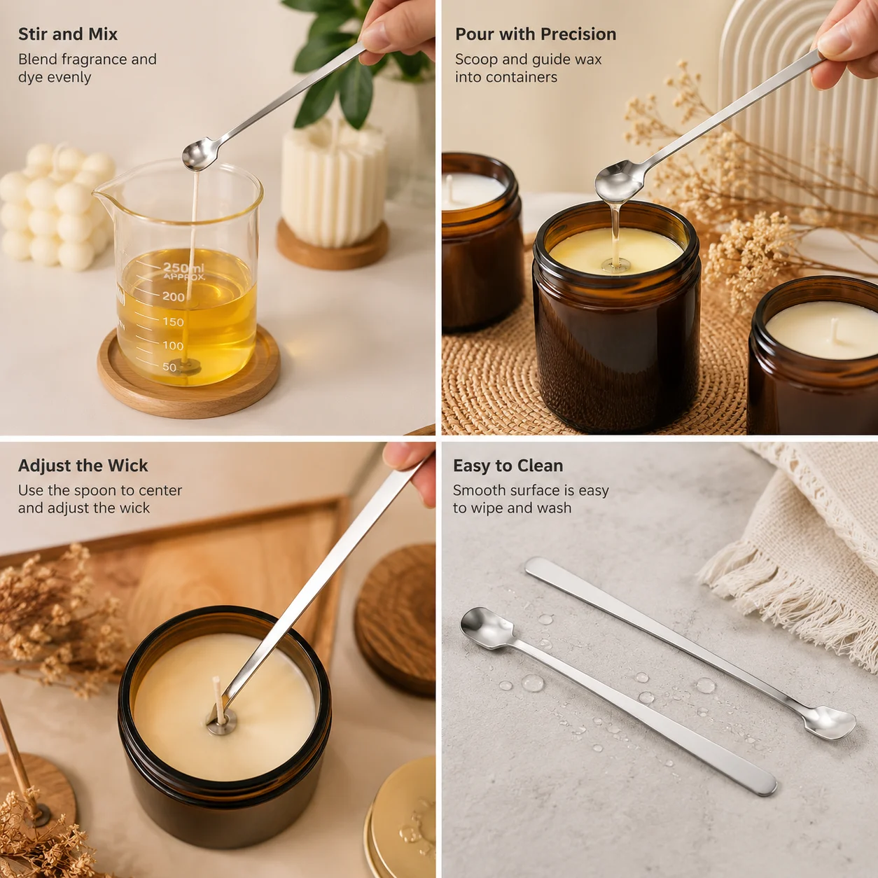 1/2 SZT. Zestaw łyżek do robie – Candle Making Date Night recenzja i cena